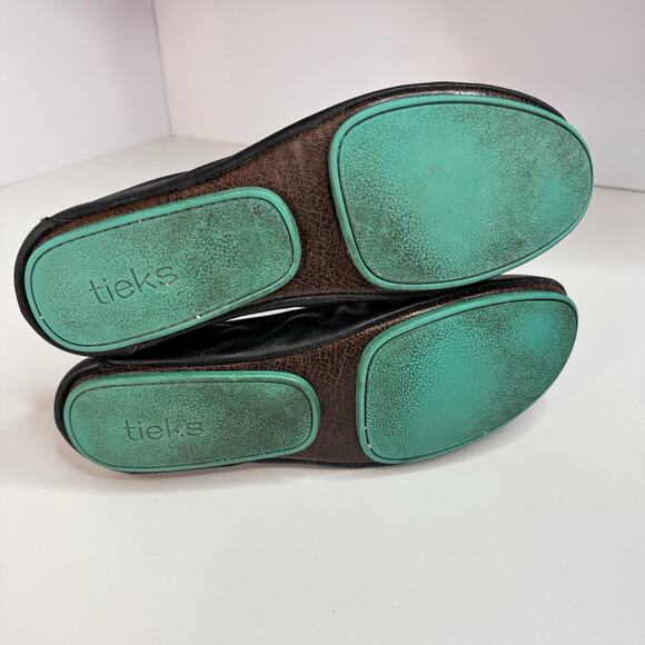 Tieks by Gavrieli Black Leather Foldable Ballet Flats size 8 - Picture 5 of 8